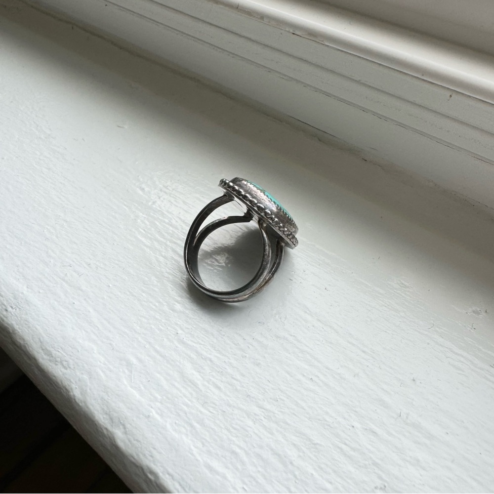 Turquoise Silver Ring - image 3